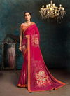 MAHOTSAV SHRIHITHA 21100 SERIES Orange Foiling Digital Print Applique Work Stone Handwork Sarees Collection 21107